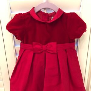 Janie and Jack Red Velvet Holiday Party Dress